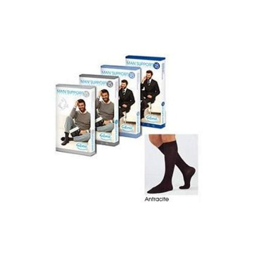 Cotone Gambaletto Blu per Uomo, Supporto 18, Taglia 4