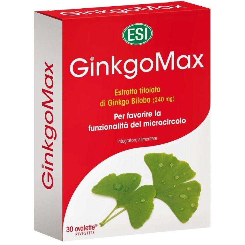 Ginkgomax - Supplemento di Ginkgo Biloba in 30 Ovalette