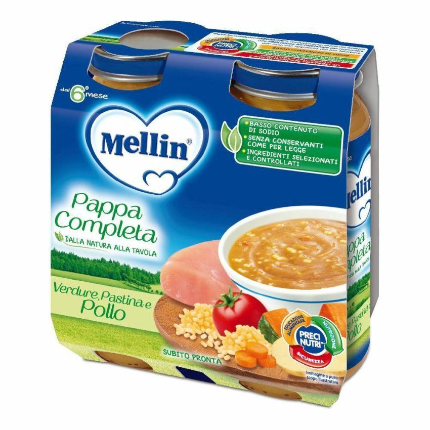 Mellin Pappa Completa al Pollo - Confezione Doppia da 250g