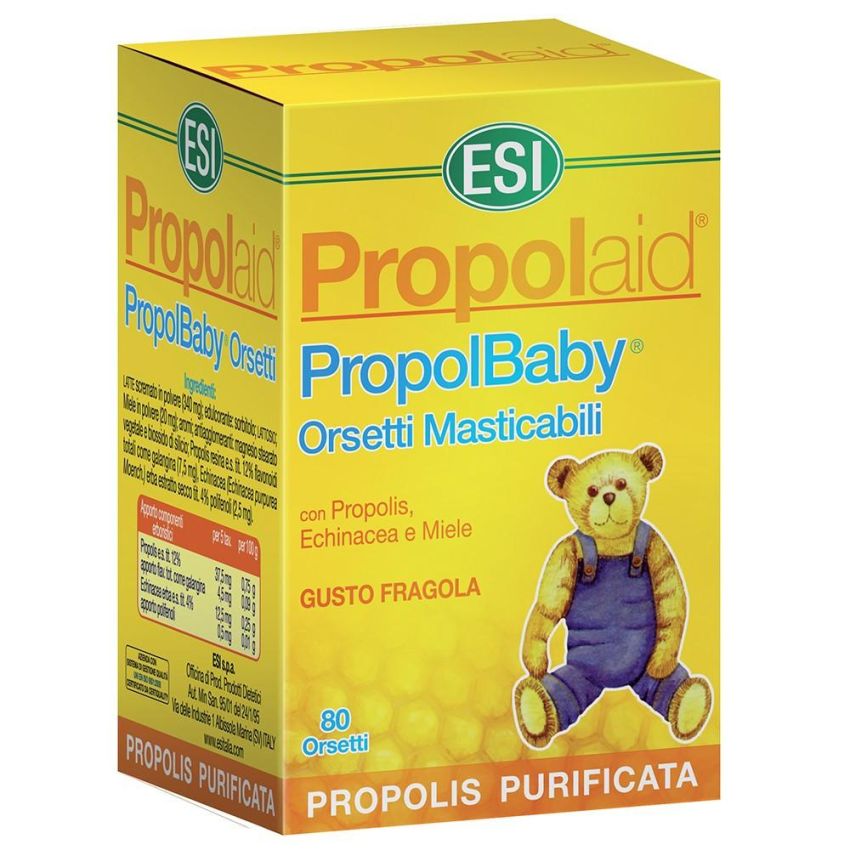 Propolaid Propolbaby - 80 Gomme Orsetti al Propoli per Bambini
