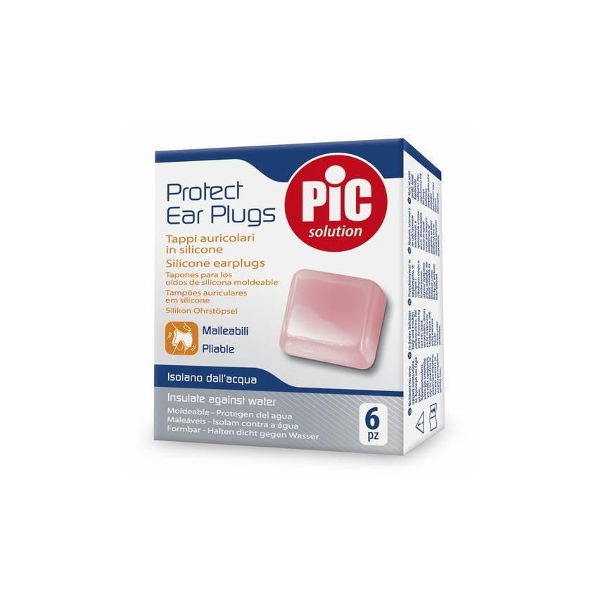 Set di 6 Tappi Auricolari in Silicone Pic Sport per Nuoto