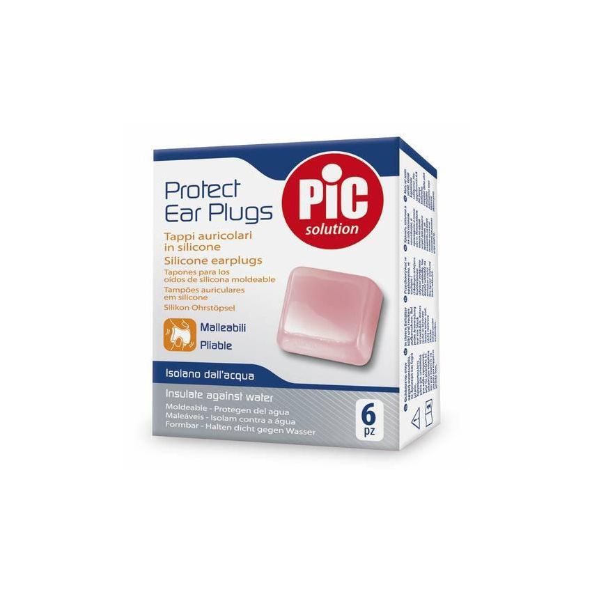 Set di 6 Tappi Auricolari in Silicone Pic Sport per Nuoto