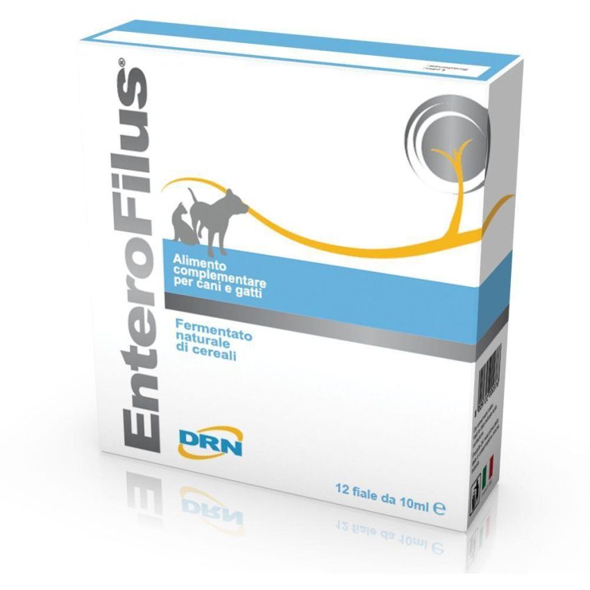 Enterofilus - Integratore Alimentare per Cani e Gatti - Fiale da 10ml, Confezione da 12