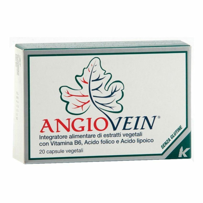 Angiovein - 20 Capsule di Gelatina per la Circolazione