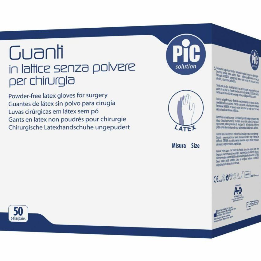 Guanto Chirurgico Sterile in Lattice Senza Polvere - Misura 8 di Pic