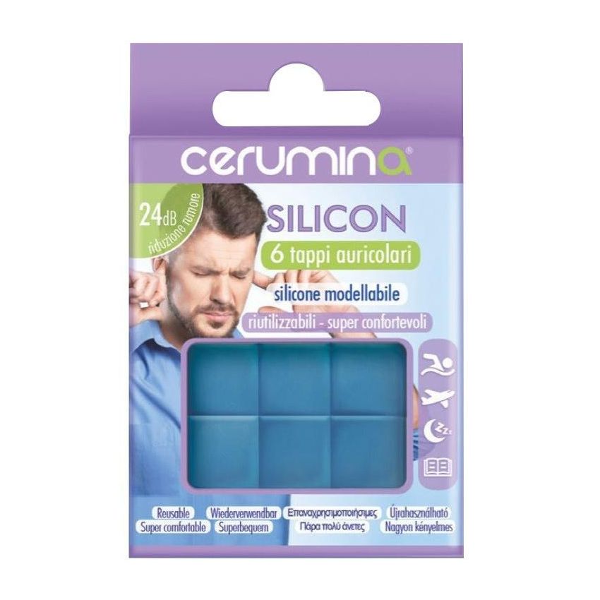 Set di 6 Tappi Auricolari in Silicone Cerumina