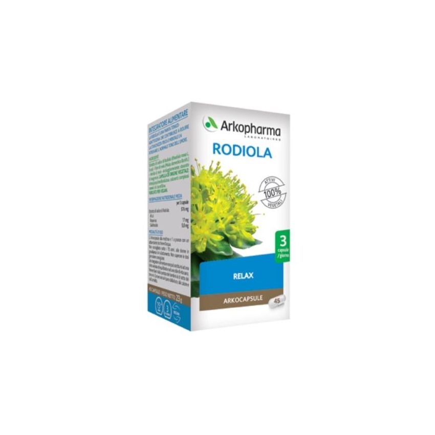 Arkopharma Rodiola Stress Relief Supplement - 45 Capsule Pack