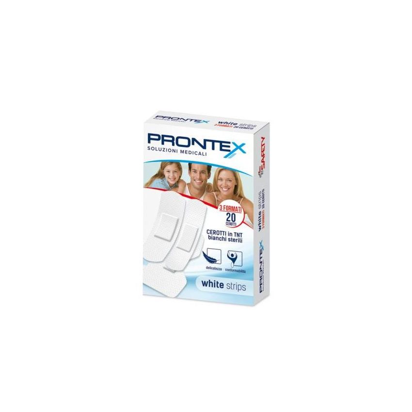 Prontex White Strips Cerotti di Formato Medio - 20 Pezzi