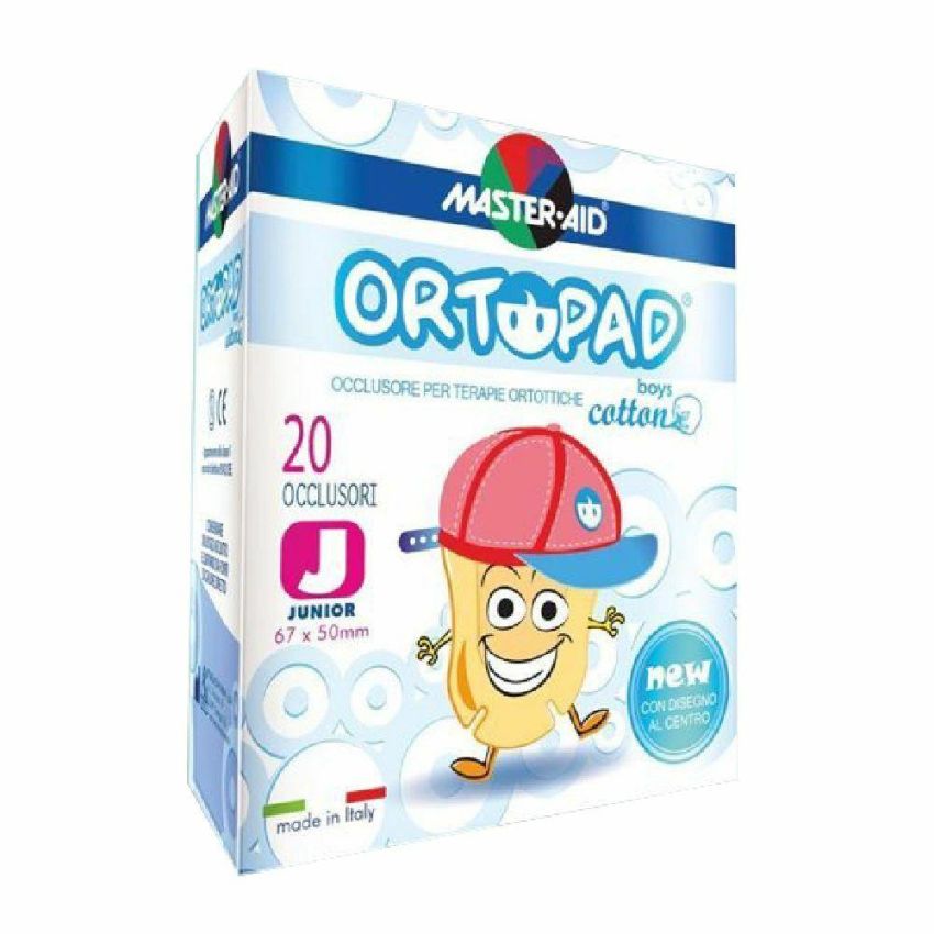 Ortopad Junior Cotton Eye Patches for Boys - Pack of 20