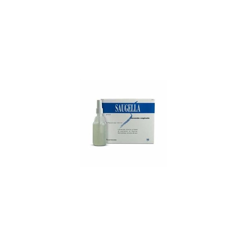 Saugella Kit da 4 Flaconi di Soluzione Lavanda Vaginale, PH 4.5, 140 ml