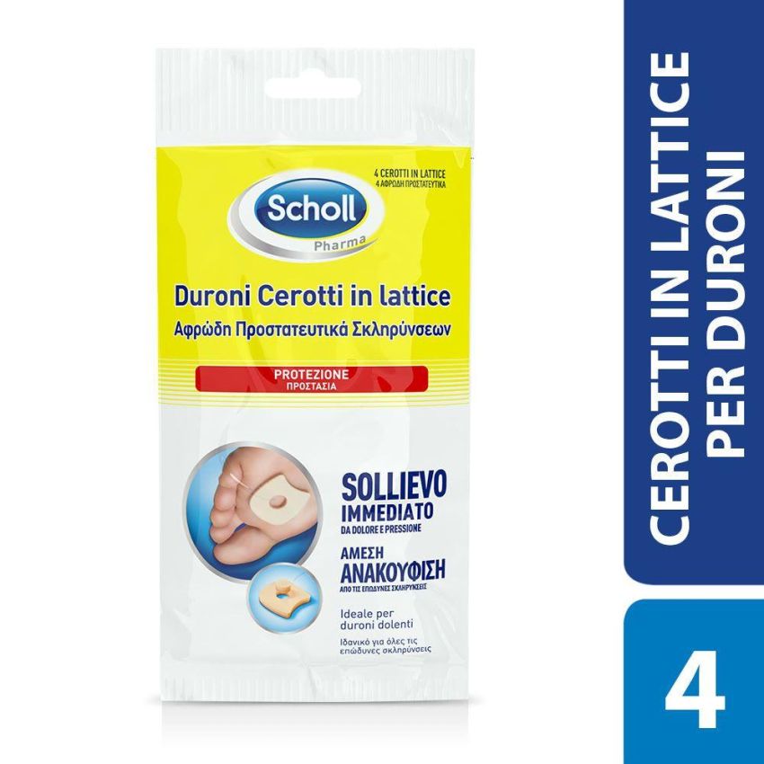 Dr. Scholl Cerotto in Lattice per Duroni, 4 Pezzi