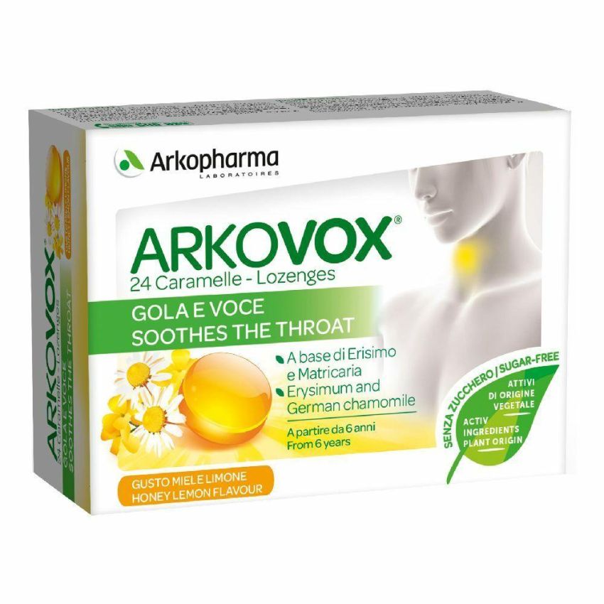Arkopharma Arkovox Pastiglie Miele e Limone 24 Pezzi