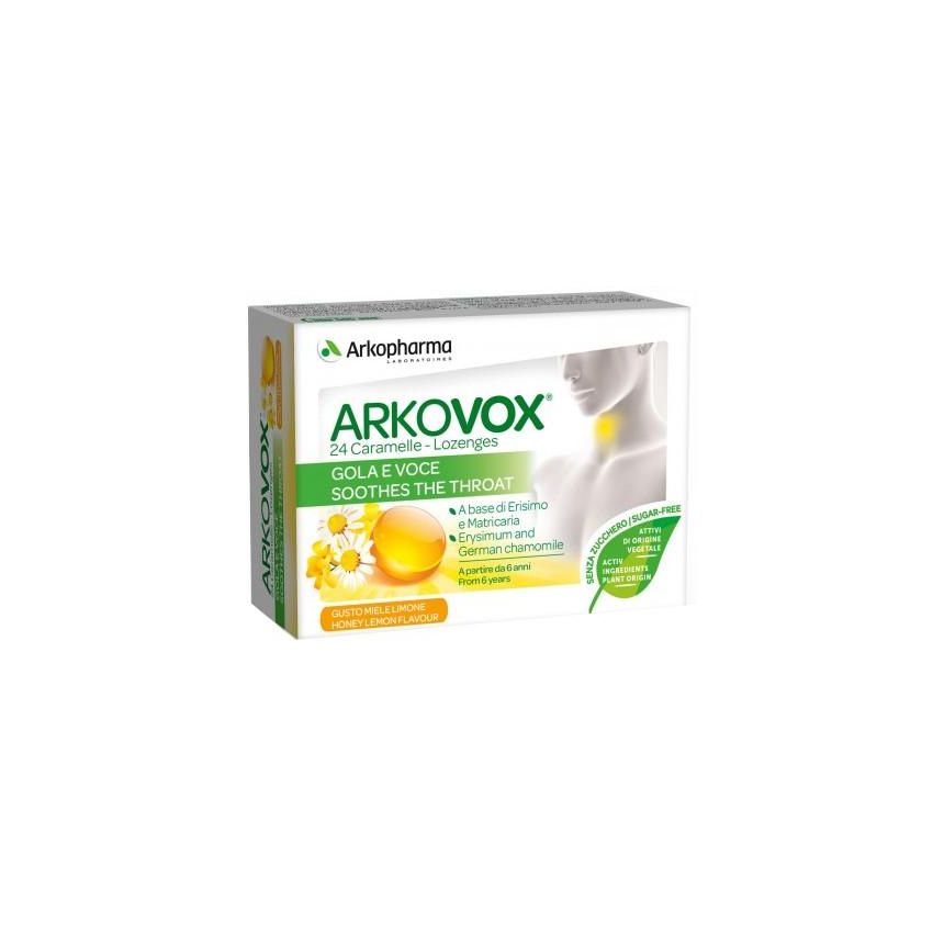 Arkopharma Arkovox Pastiglie Miele e Limone 24 Pezzi