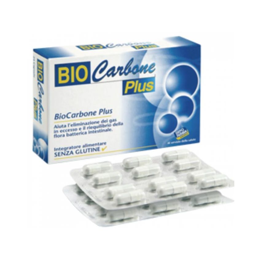 Biocarbone Plus - Integratore di Carbone Attivo, 24 Capsule