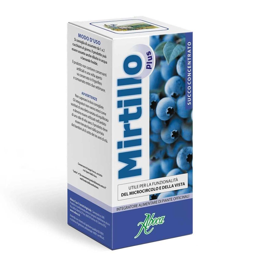 Aboca Mirtillo Plus: Succo Concentrato di Mirtillo 100ml