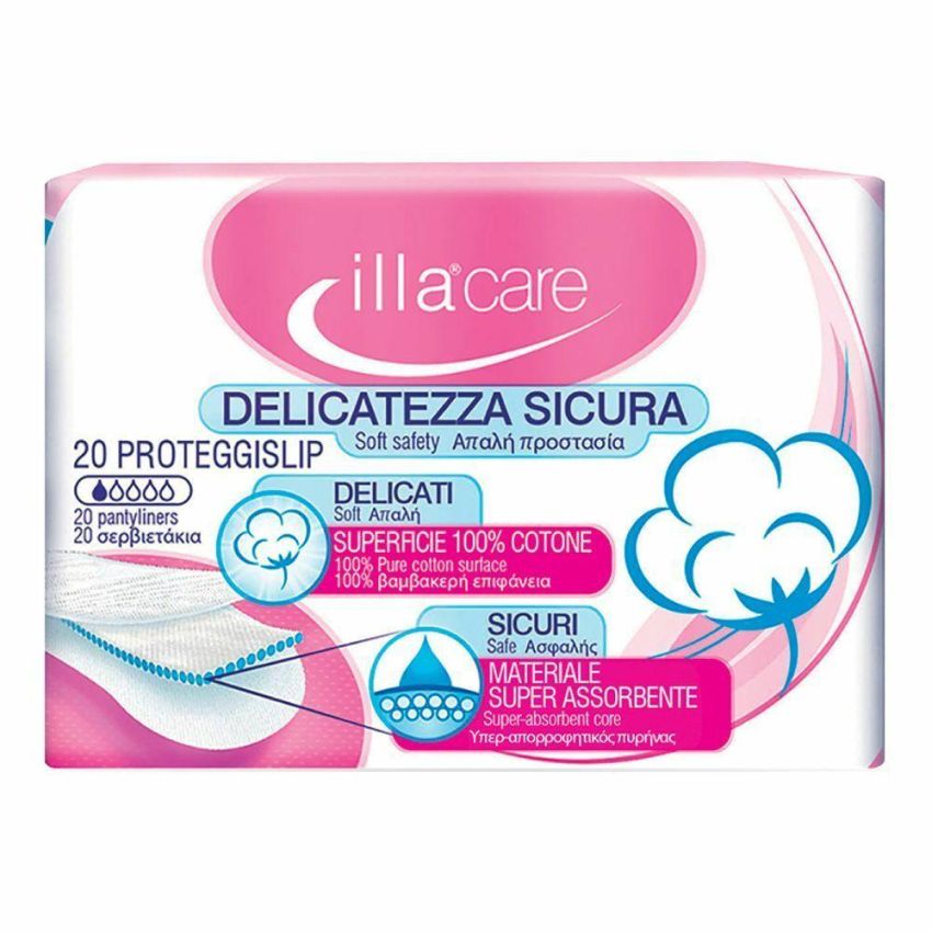 Illa Care - Pacco da 20 Proteggi Slip per Cura Intima Femminile