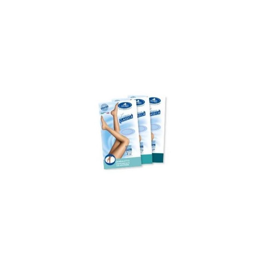 Sauber Classica - Calzini a Compressione Microrete 140 Denari in Neutro Beige, Taglia 2