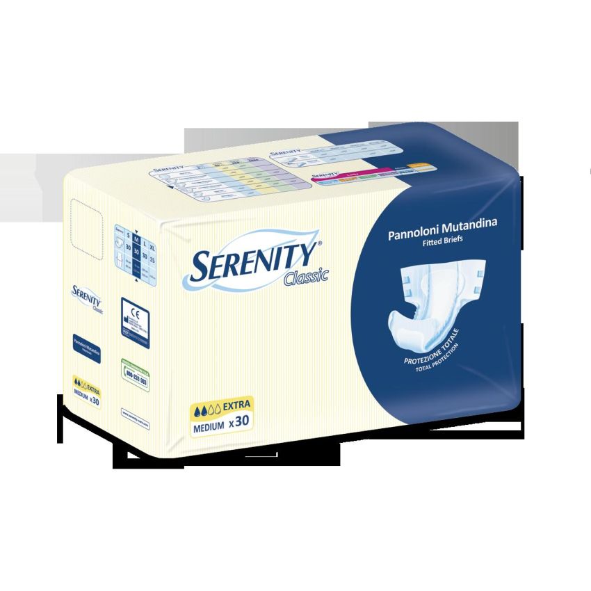 Pannoloni Mutanda Serenity Classic Extra, Taglia M, 30 Pezzi