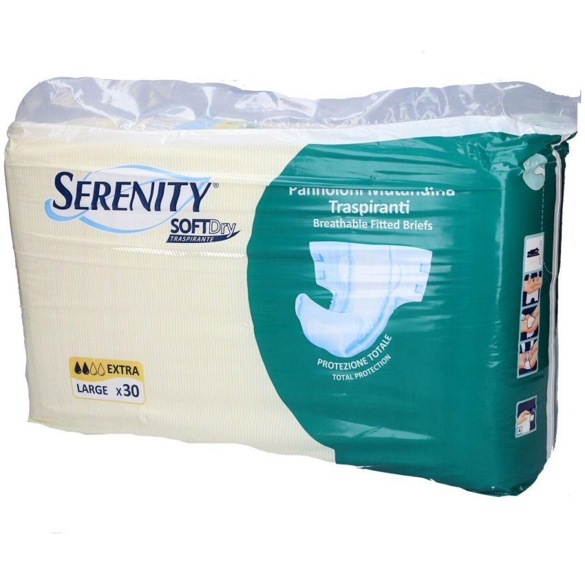 Serenity Softdry Large - Pannolini Extra Assorbenti per Incontinenza