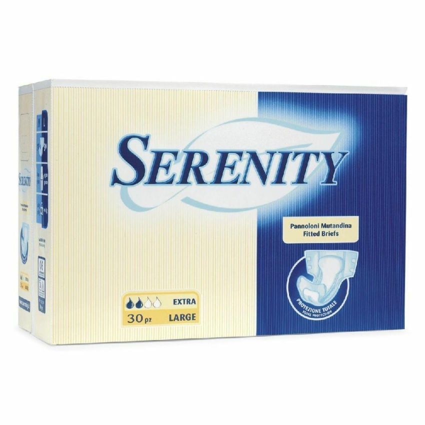 Serenity Classic Mutandine Pannolone Extra, Taglia L - Pacco da 30 Pezzi