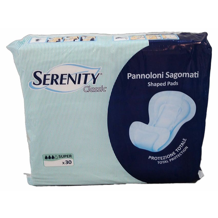 Serenity Classic Sagomato - Pacco da 30 Pezzi Super Assorbenti