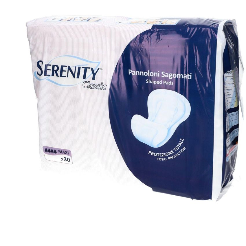 Serenity Classic Sagomato Maxi Assorbenti, Confezione da 30 Pezzi