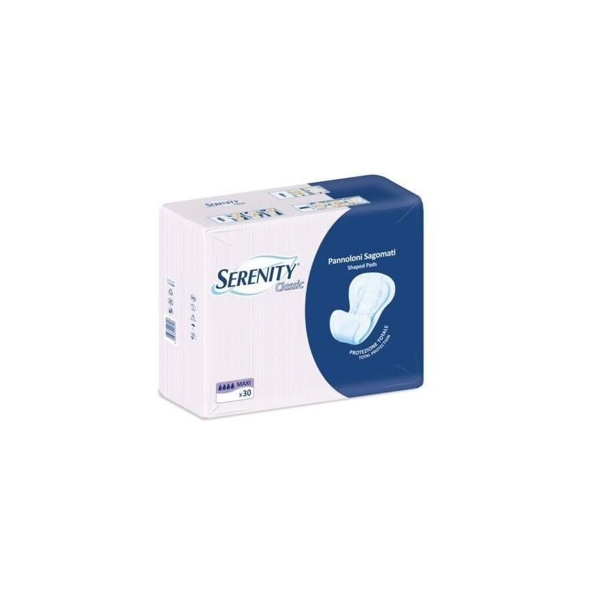 Serenity Classic Sagomato Maxi Assorbenti, Confezione da 30 Pezzi
