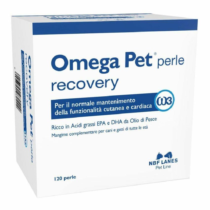 Omega Pet Recovery: Integratore Alimentare di 120 Perle per Cani e Gatti