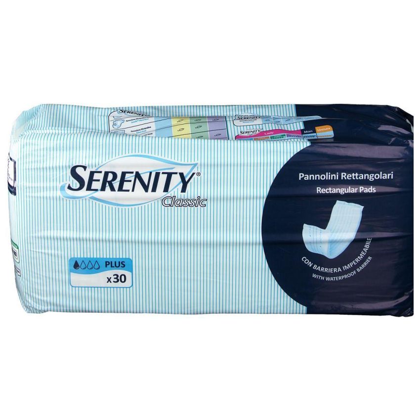Serenity Rettangolari Salviette con Barriera Protettiva - Pacco da 30 Pezzi