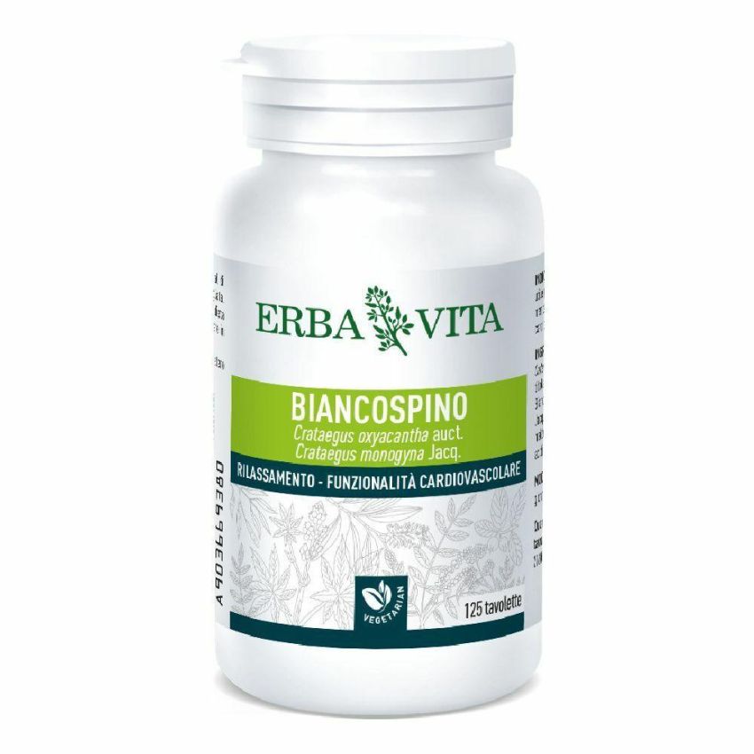 Erba Vita - Tavolette di Biancospino 400mg, 125 Pezzi