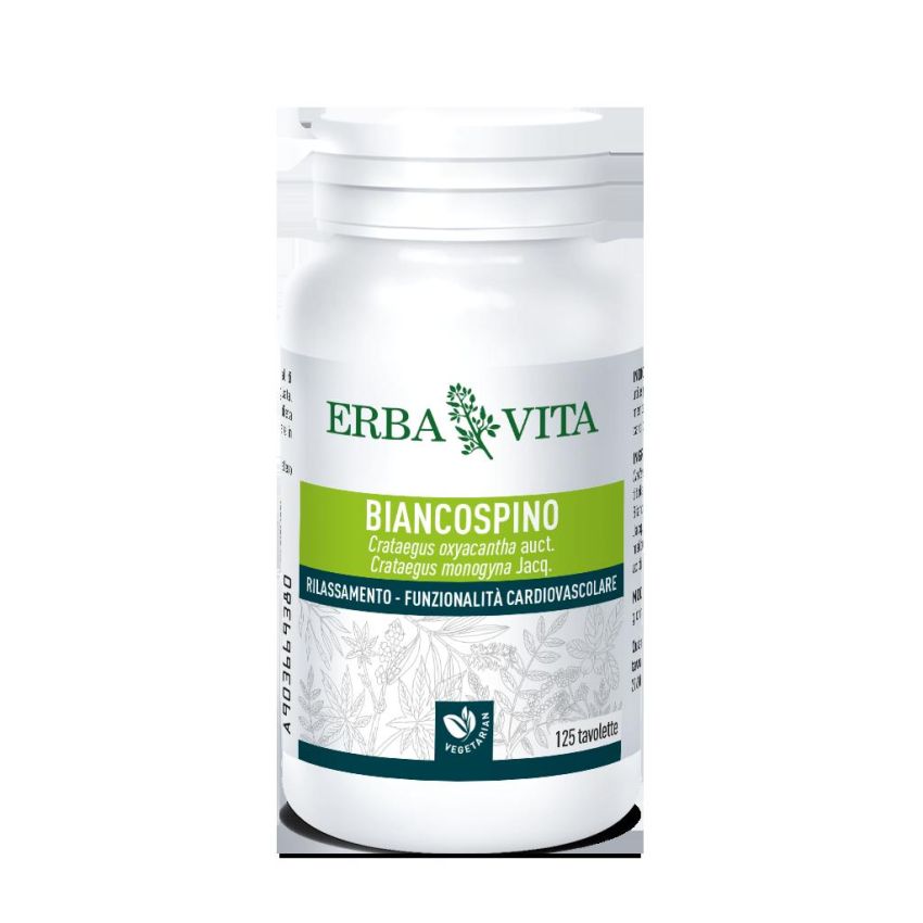Erba Vita - Tavolette di Biancospino 400mg, 125 Pezzi