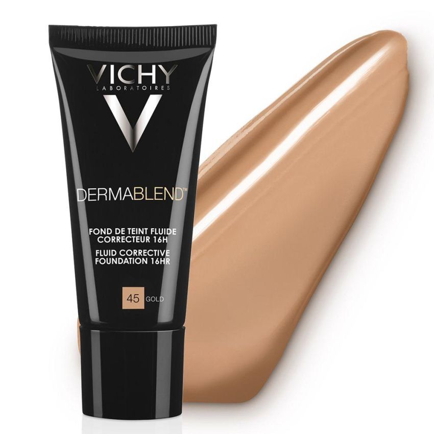 Fondotinta Fluido Coprente Vichy Dermablend, Tonalità 45, SPF35, 30ml