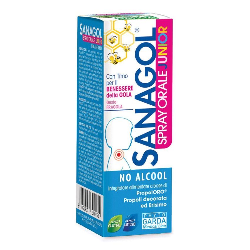 Spray Junior Propoli alla Fragola Sanagol - 20ml