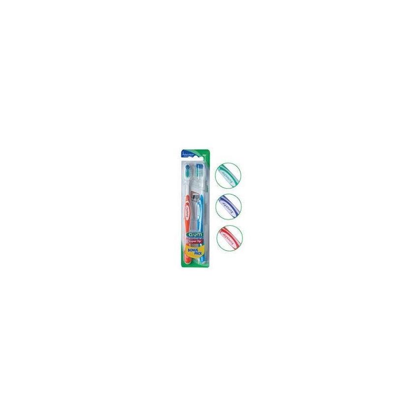 Spazzolino Medio Super Tip 463 Compact di Gum - Confezione da 2 Pezzi