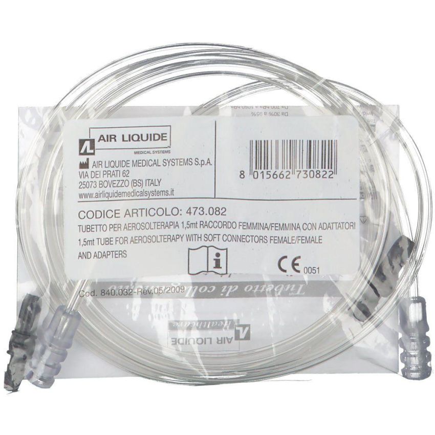 Tubo Aerosol di 1,5m con Doppio Raccordo Femmina e 2 Adattatori Inclusi