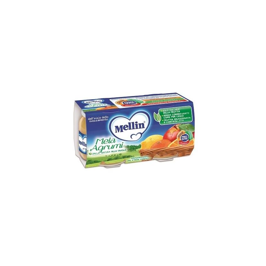 Mellin Omogeneizzato Biologico di Mela e Agrumi - 2 Vasetti da 100g