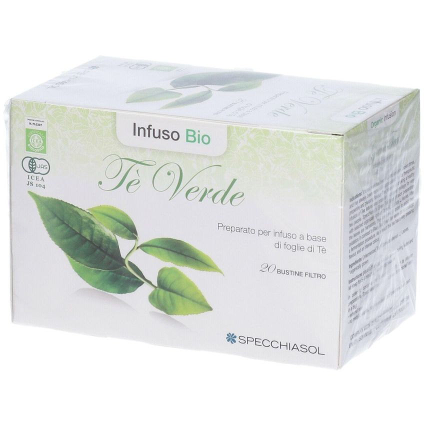 Specchiasol Tisana al Tè Verde - Infuso Naturale in 20 Buste
