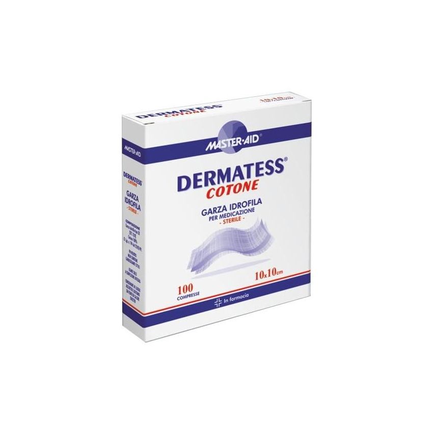 Dermatess Garza di Cotone 36X40, Pacco da 12 Pezzi