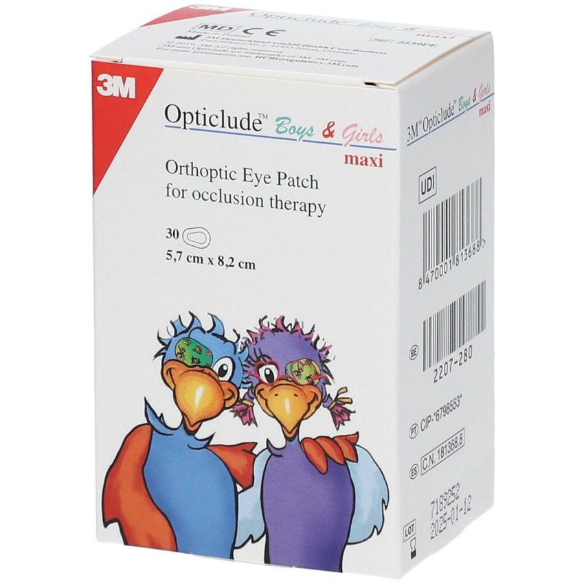 3M Opticlude Patches Occlusivi per Bambini, 5.7x8cm, Confezione da 30