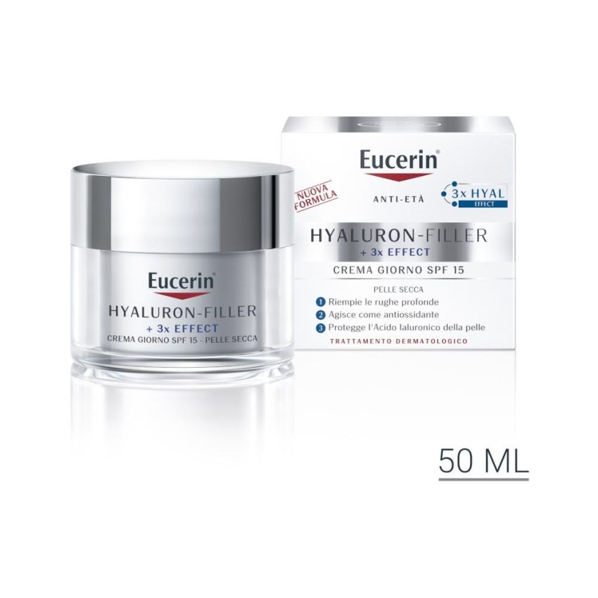 Eucerin Hyaluron Filler Crema Giorno per Pelle Secca - 50ml