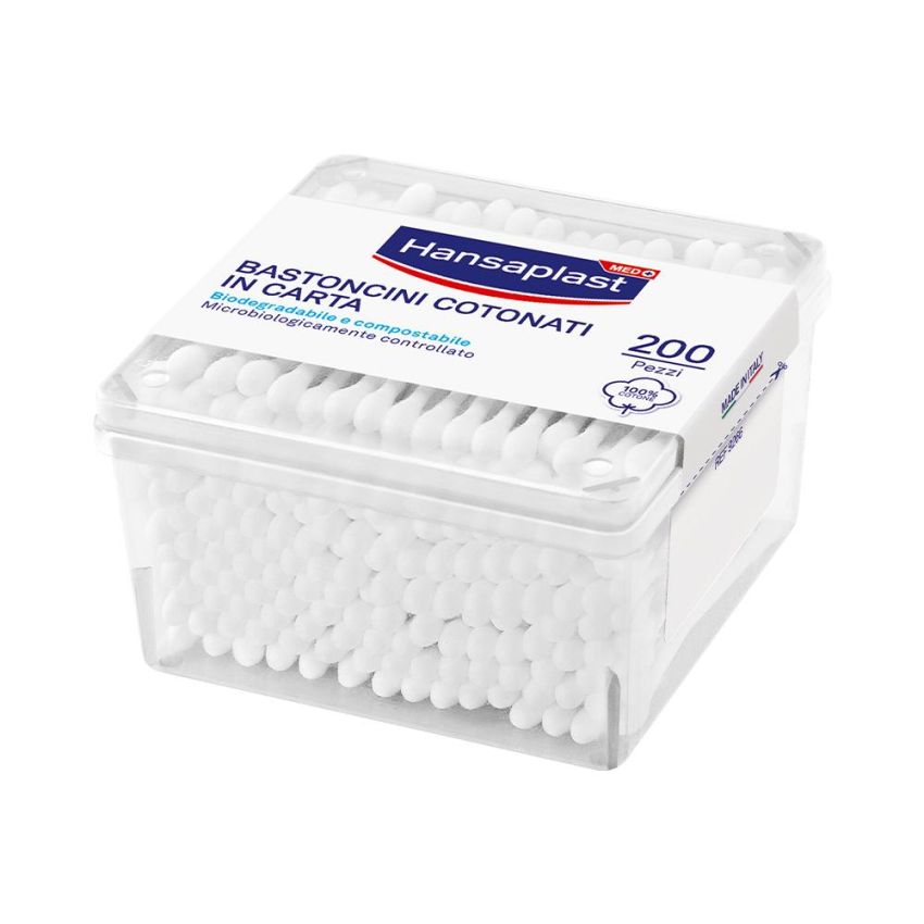 Hansaplast Bastoncini di Cotone, Confezione da 200 Pezzi