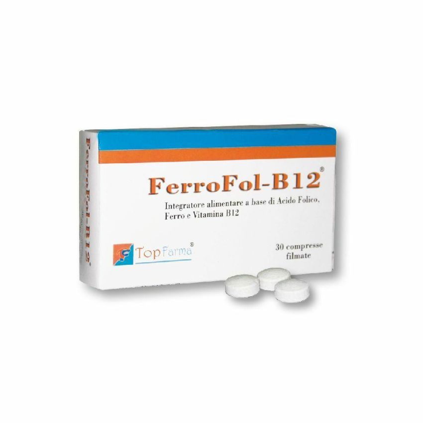 Ferrofol-B2 Supplemento di Ferro con 30 Compresse
