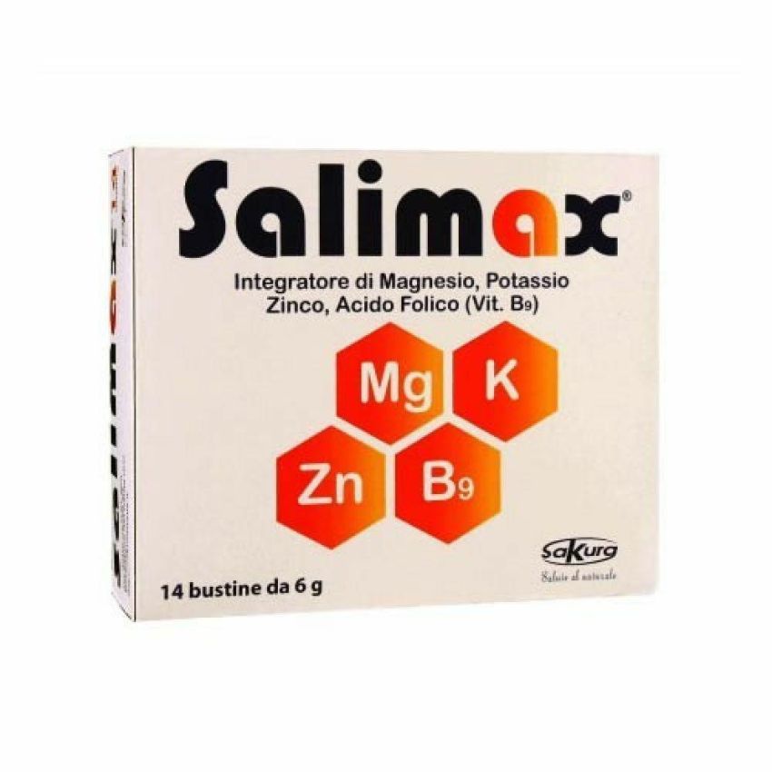 Salimax Granulato - Pacco da 14 Bustine per Reintegro Sali Minerali