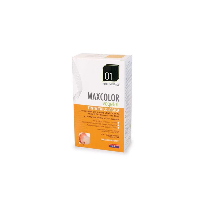 MaxColor Vegetal Naturale in Nero 01, Flacone da 140ml