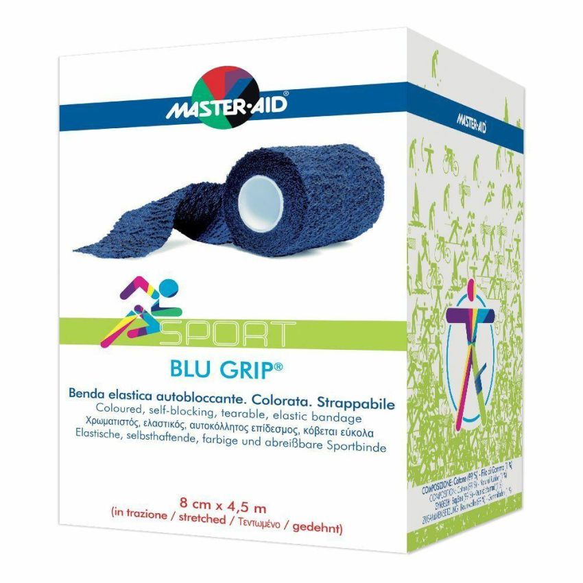 Master-Aid Benda Elastica Autobloccante Blugrip 8x4.5cm