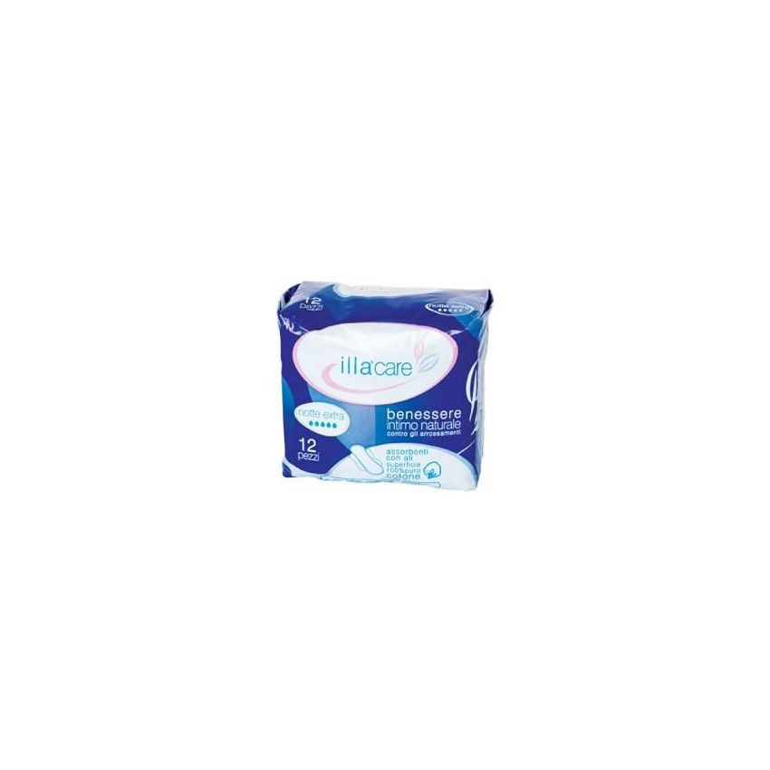 Illa Care Extra Assorbenti Notturni, Pacchetto da 12 Pezzi