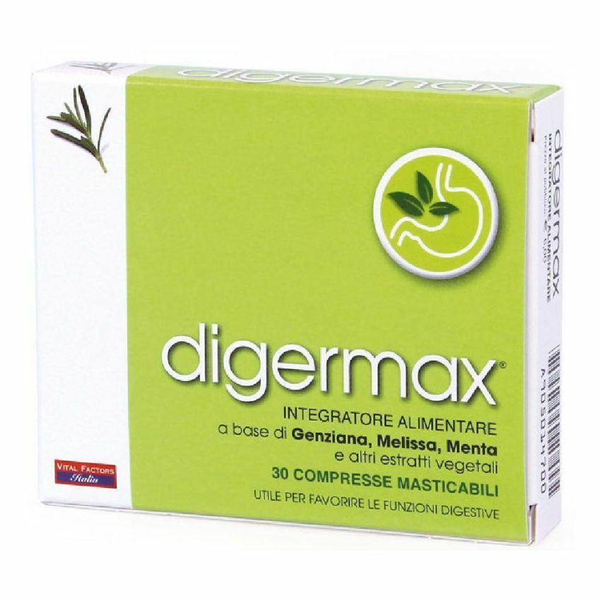 Digermax - 30 Compresse Masticabili per la Digestione
