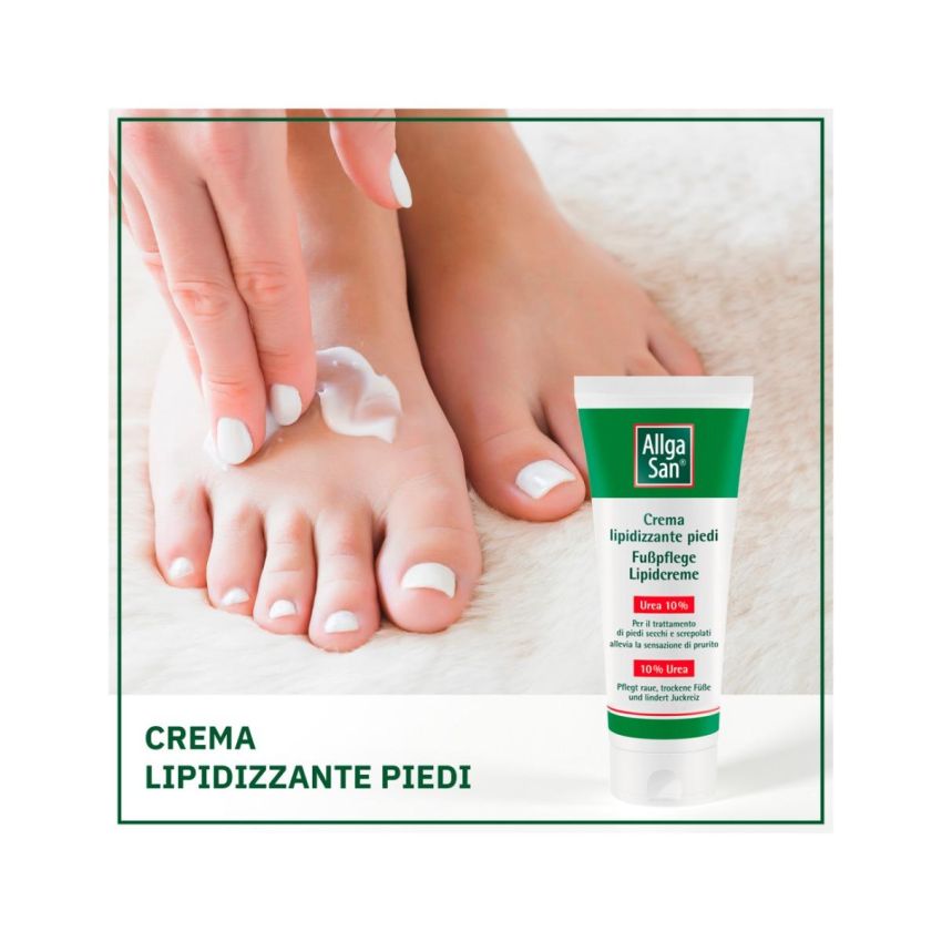 AllgaSan Crema Idratante Intensiva con Urea per Piedi Secchi - 100ml