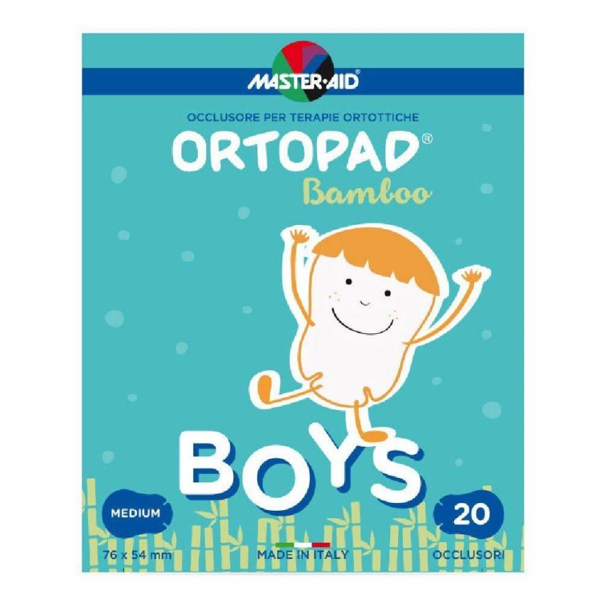 Ortopad Boys Cerotto Oculare Ortottico - Misura M, 20 Pezzi