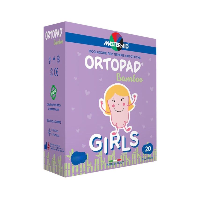 Ortopad Bamboo Medium - Cerotti Ortottici per Ragazze, 20 Pezzi